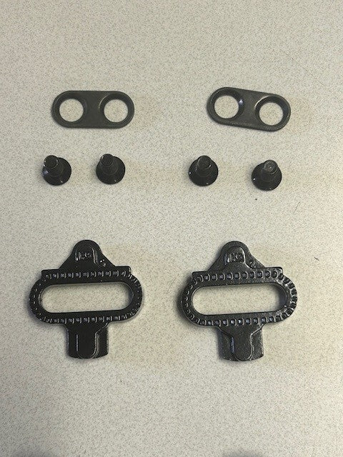 SPD Style Clipless Pedals for Bicycle Pair with Cleats and Hardware