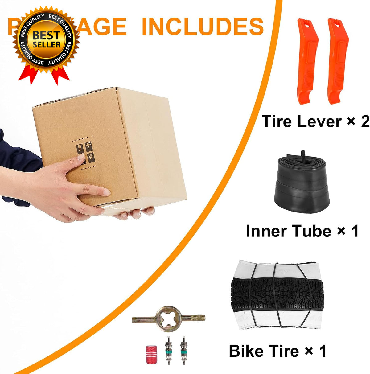 26X4.0 Fat Bike Tire and Tube Set - Foldable Mountain & E-Bike Tire