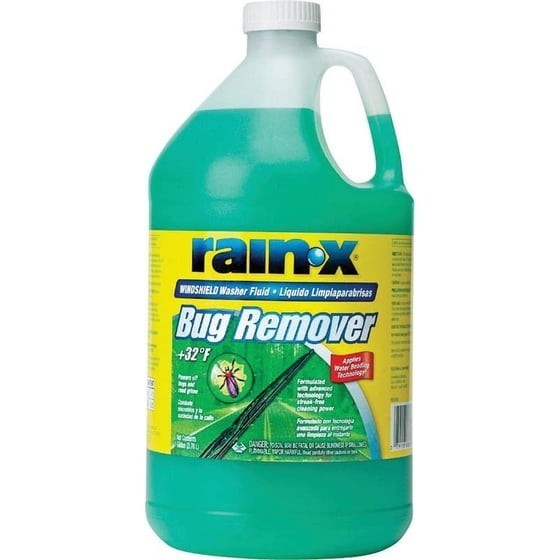 Rain-X Bug Remover Windshield Washer Fluid 2 Pack - Streak-Free, 1 Gallon