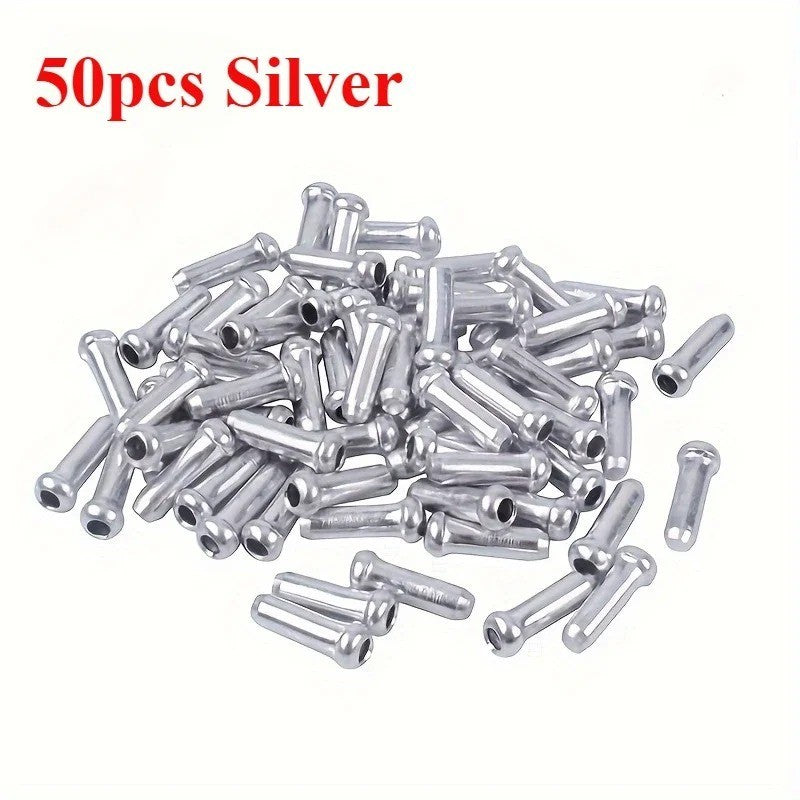 50PCS Bicycle Cable End Caps Aluminum Brake & Shifter Wire Tips