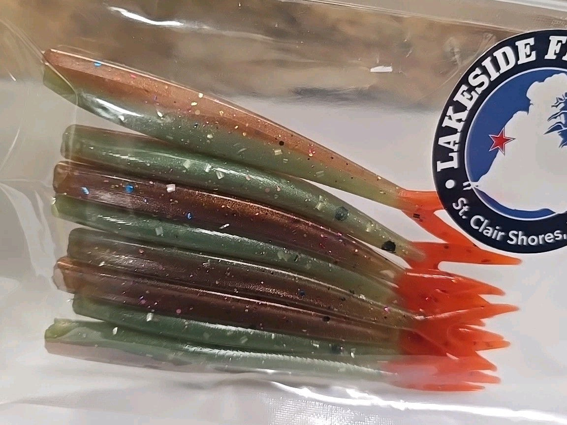 2 Pack 4-Inch Split Tail Minnow Plastic Fishing Lures - Freshwater