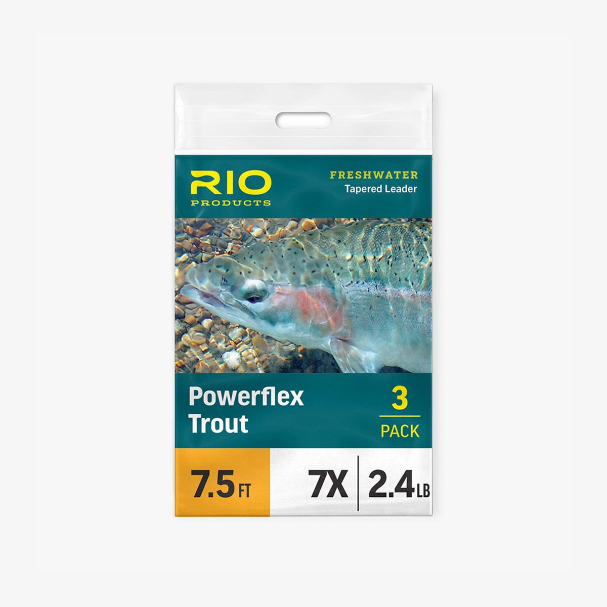 Powerflex Trout Leaders 3 Pack for Fly Fishing - Strong Knot & Tapered