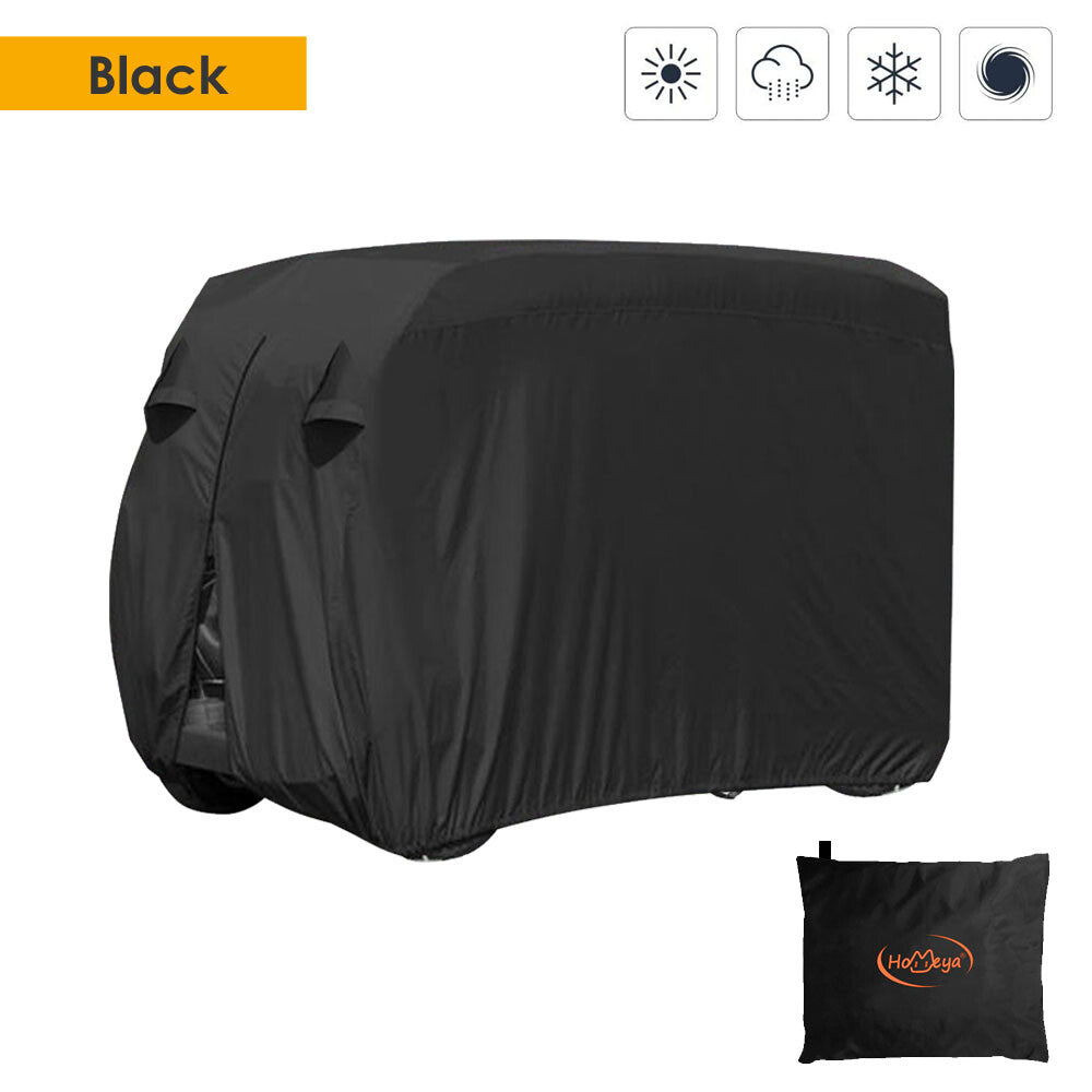 Heavy Duty Waterproof Golf Cart Cover Tarp for 4 Passenger Vehicles