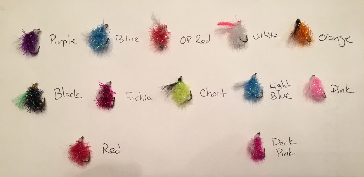 12 Size 8 Steelhead Brown Trout Flies - Mustad R90 Hooks, 4X Strong