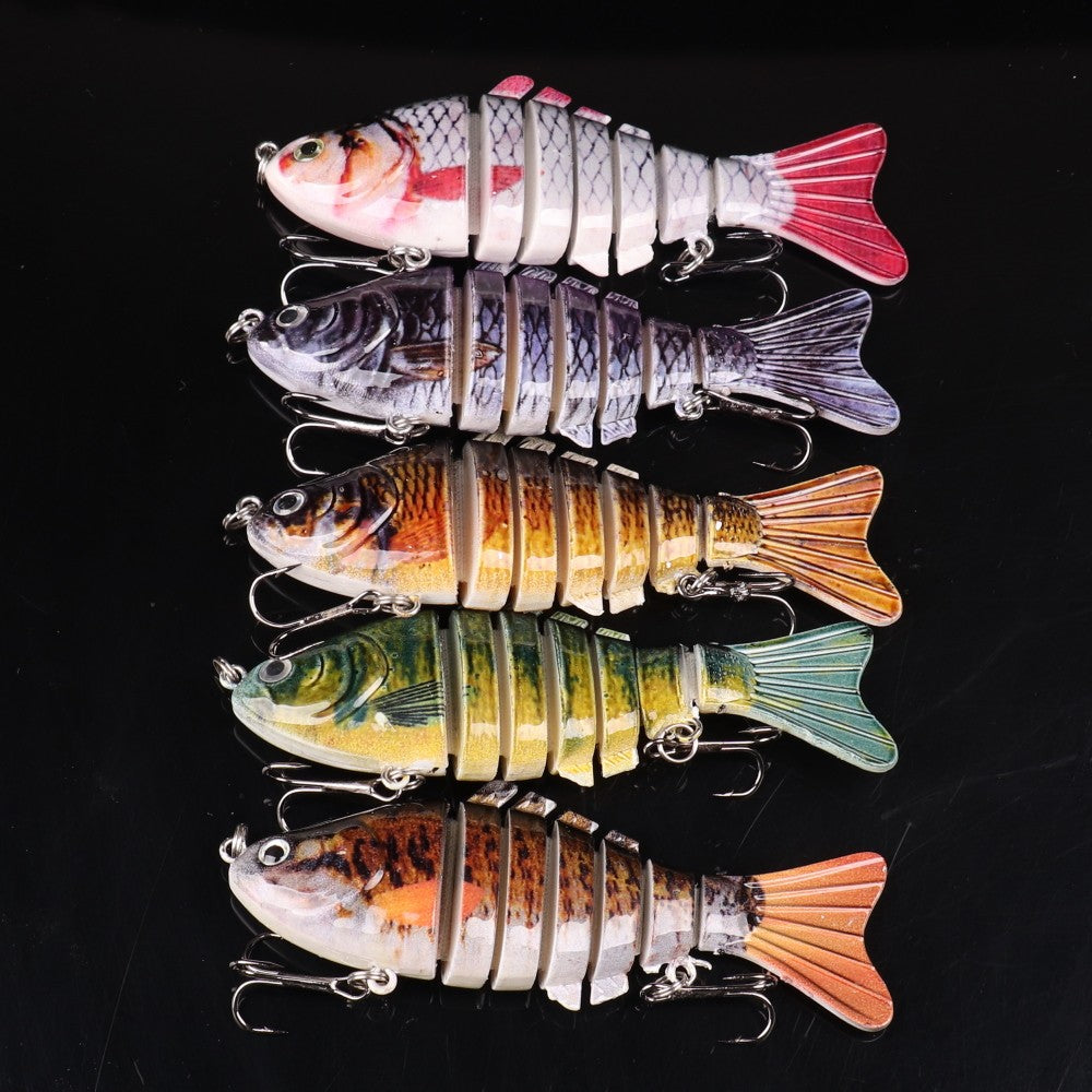 5pcs Jointed Plastic Fishing Lures 10cm 15g Artificial Baits Hard Tackle