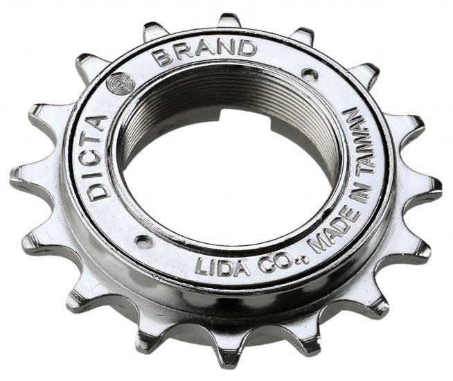 16T BMX Bicycle Freewheel 1/2 X 3/32 Chrome Fit 3/32 or 1/8 Chains