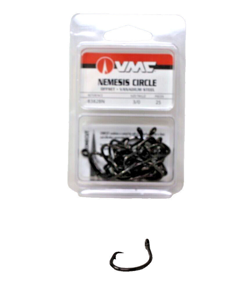 Saltwater Fishing Circle Hooks 3/0 Pack of 25 Extra-Strong Vanadium Steel