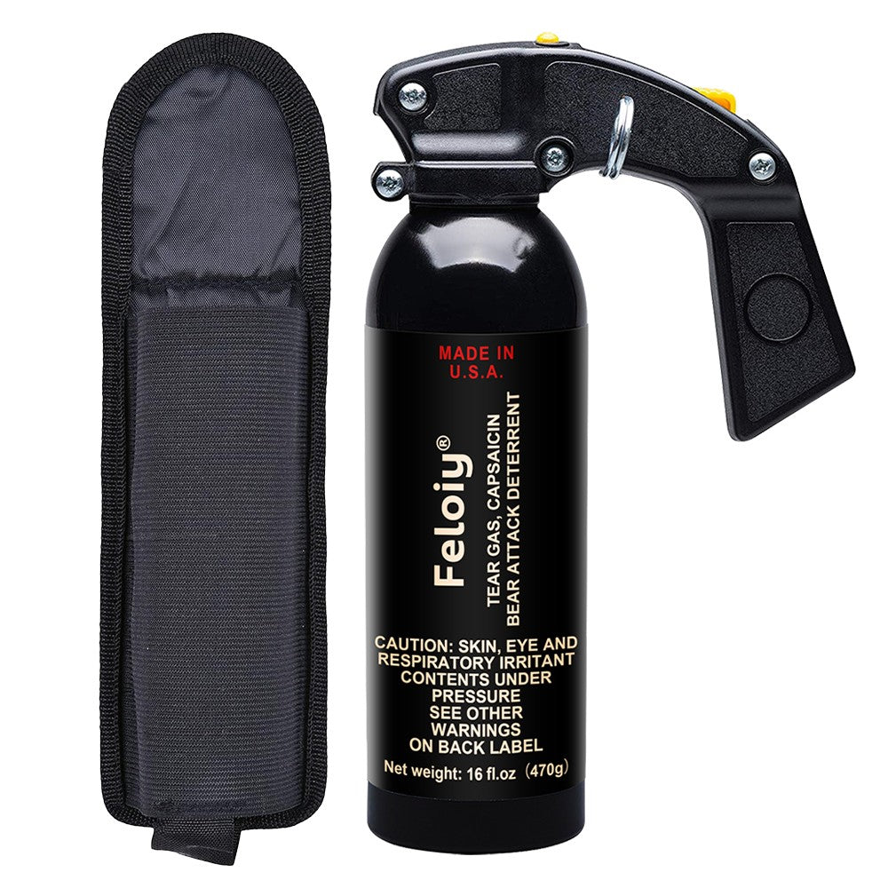 16 oz. Bear Repellent Spray with Holster - Fog Deployment, 35 ft Range, EPA Approved