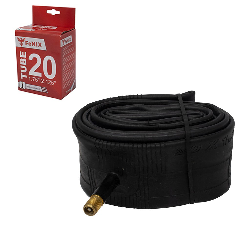 20-Inch Bicycle Inner Tube Fits 1.75-2.125 Inch Tires Schrader Valve