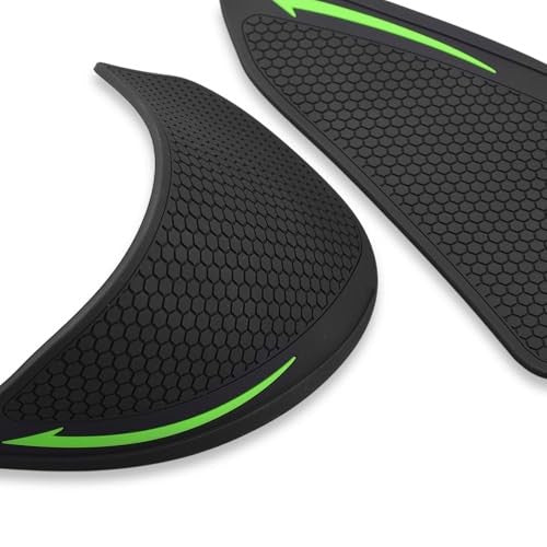 Motorcycle Tank Grip Protector Pads Anti-Slip Honeycomb Design Green