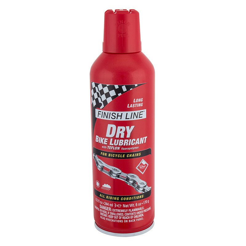 Dry Bicycle Chain Lube Spray - 8.2 oz Teflon Dust & Dirt Resistant