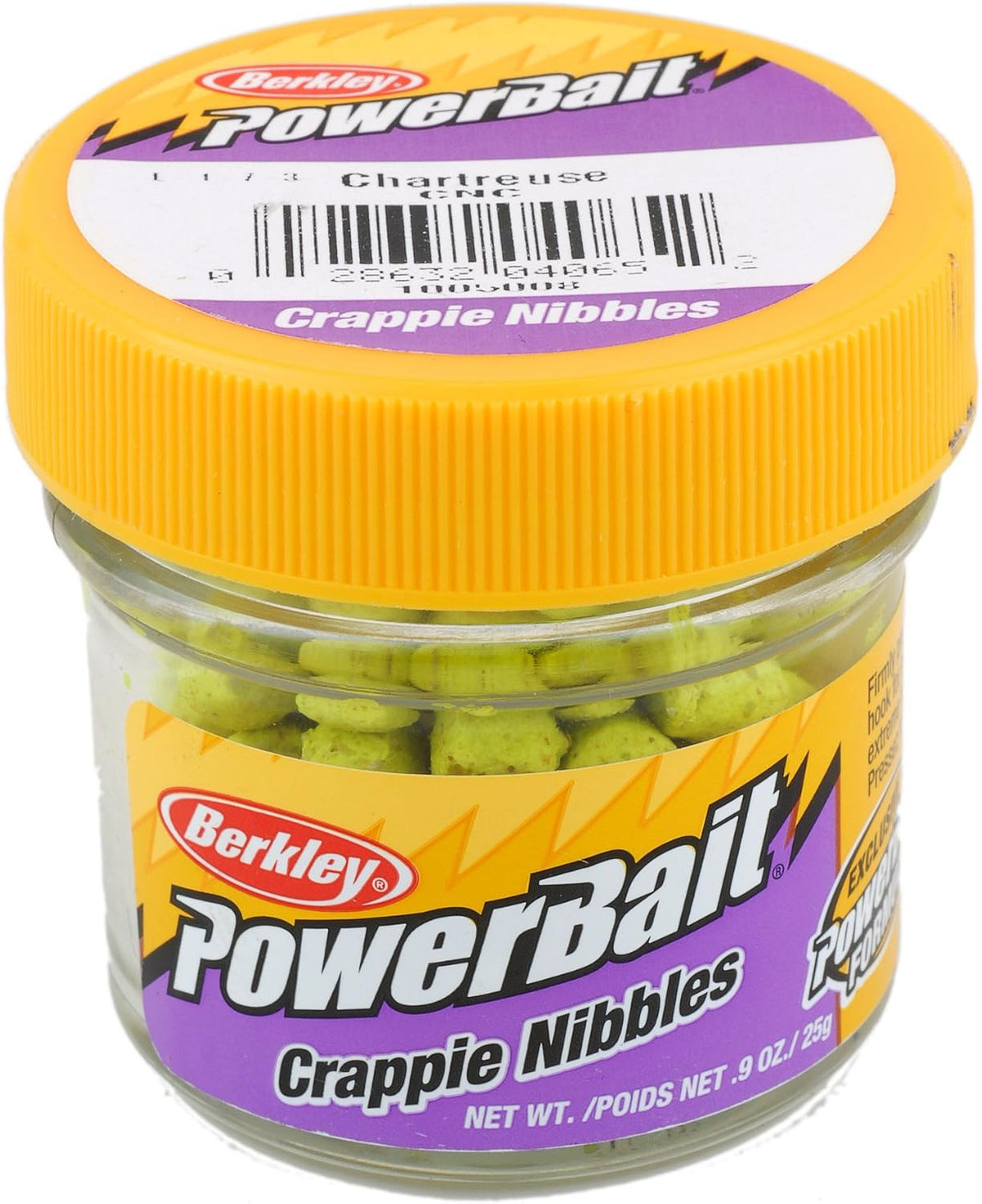 Crappie and Panfish Fishing Bait - Chartreuse PowerBait Nibbles 0.9 oz