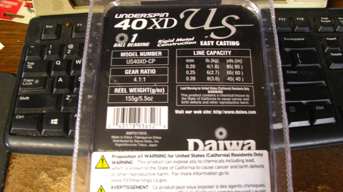 Daiwa Underspin Reel 40XD Spincast Reel Lightweight for Panfish