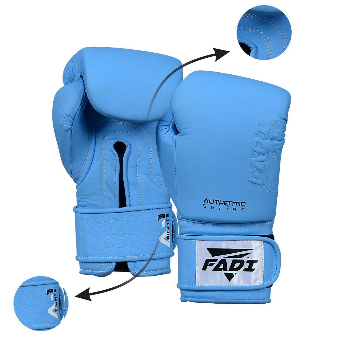 Boxing Gloves 10-16oz Blue Leather Boxing Gloves for Sparring MMA Muay Thai