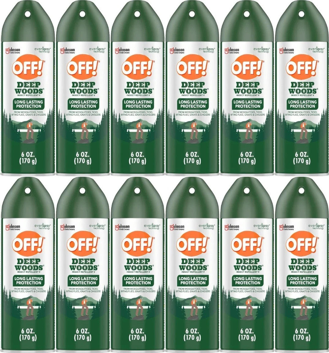 Deep Woods Insect Repellent Spray with Deet - 6 oz, 12 Pack