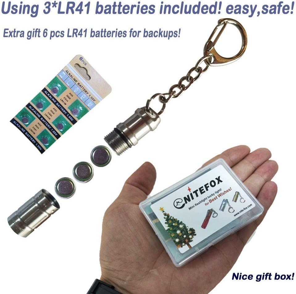 Mini LED Keychain Flashlight - Tiny Portable Safety Light 15 Lumens