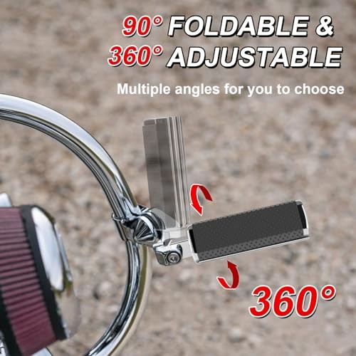 Motorcycle Foot Pegs Footrest Set for Harley Davidson Touring Models - Billet Aluminum