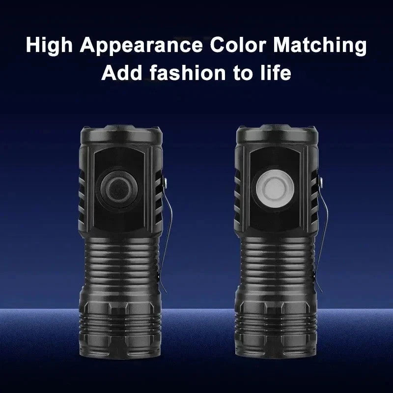 1200000LM USB Rechargeable LED Flashlight - Compact Tactical Torch