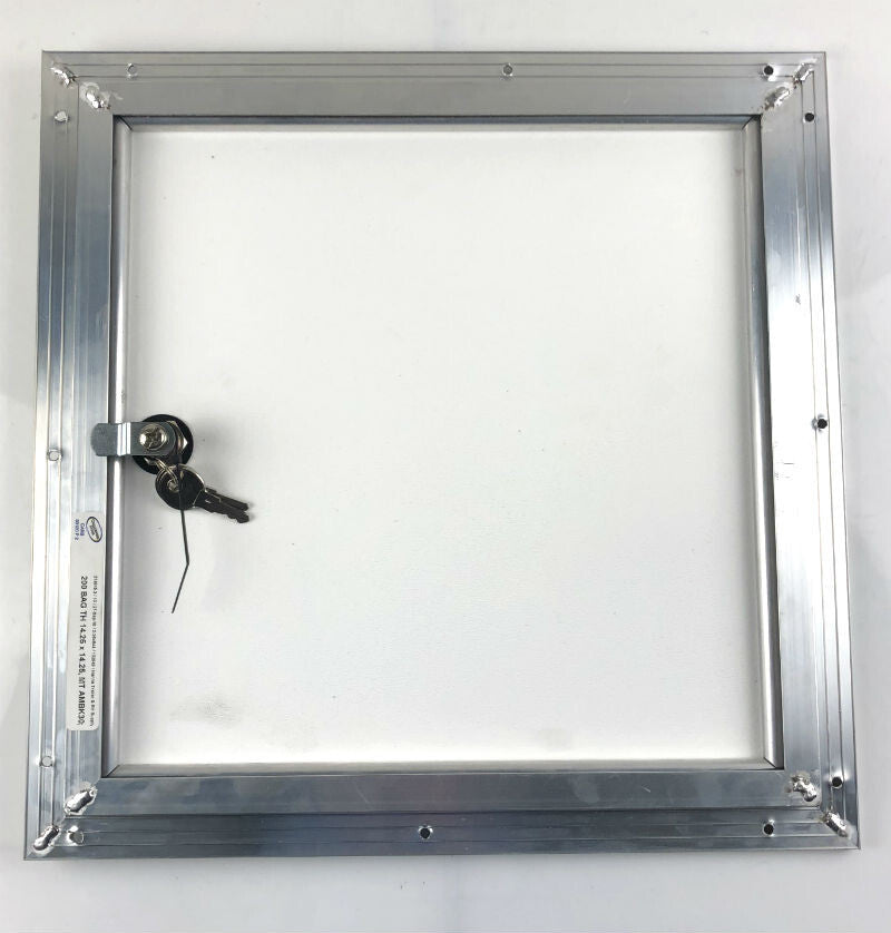 14x14 Black Fuel Door for ATV Snowmobile Trailers with Lock & Latch