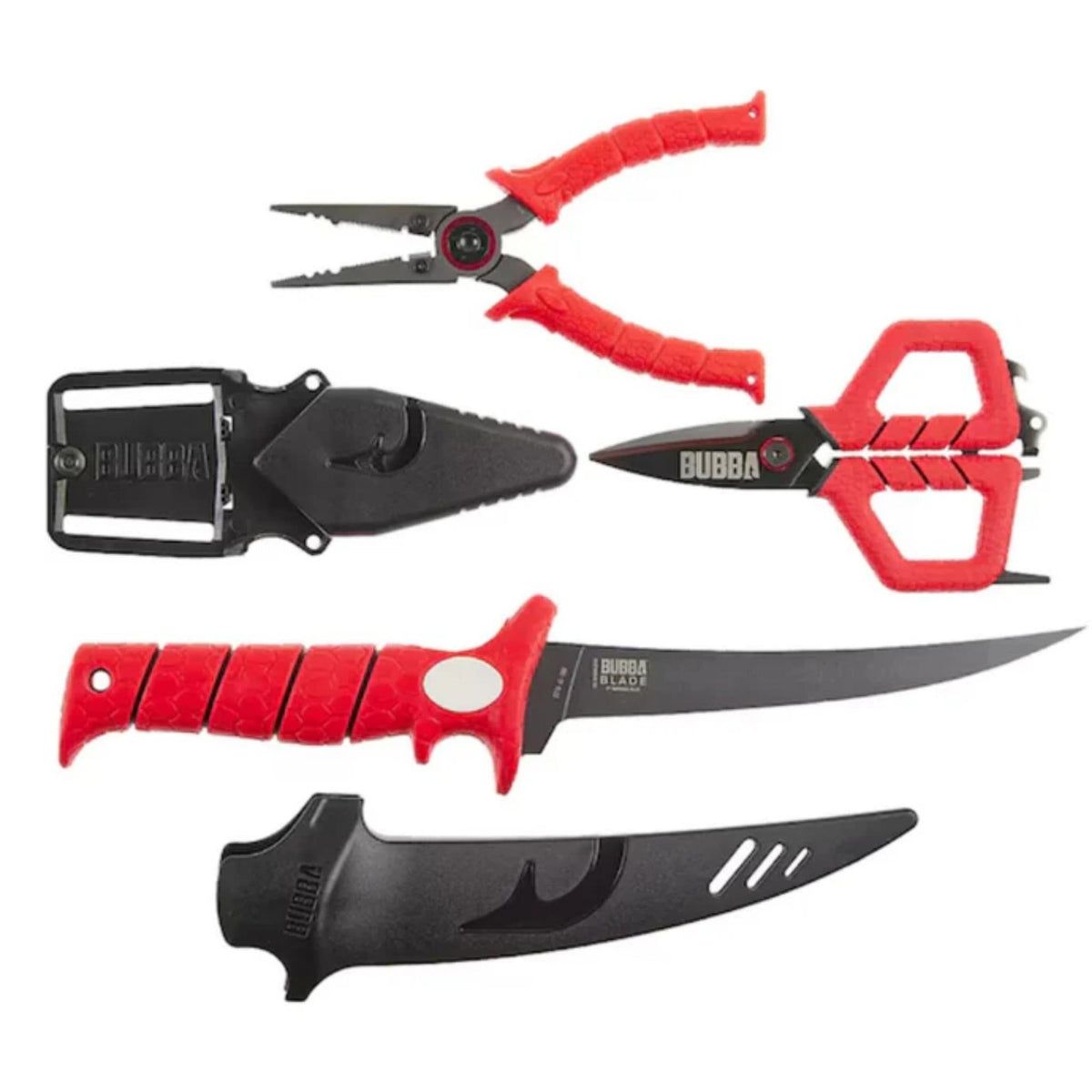 Fishing Tool Set with Fillet Knife Pliers and Line Shears - Ultimate Combo