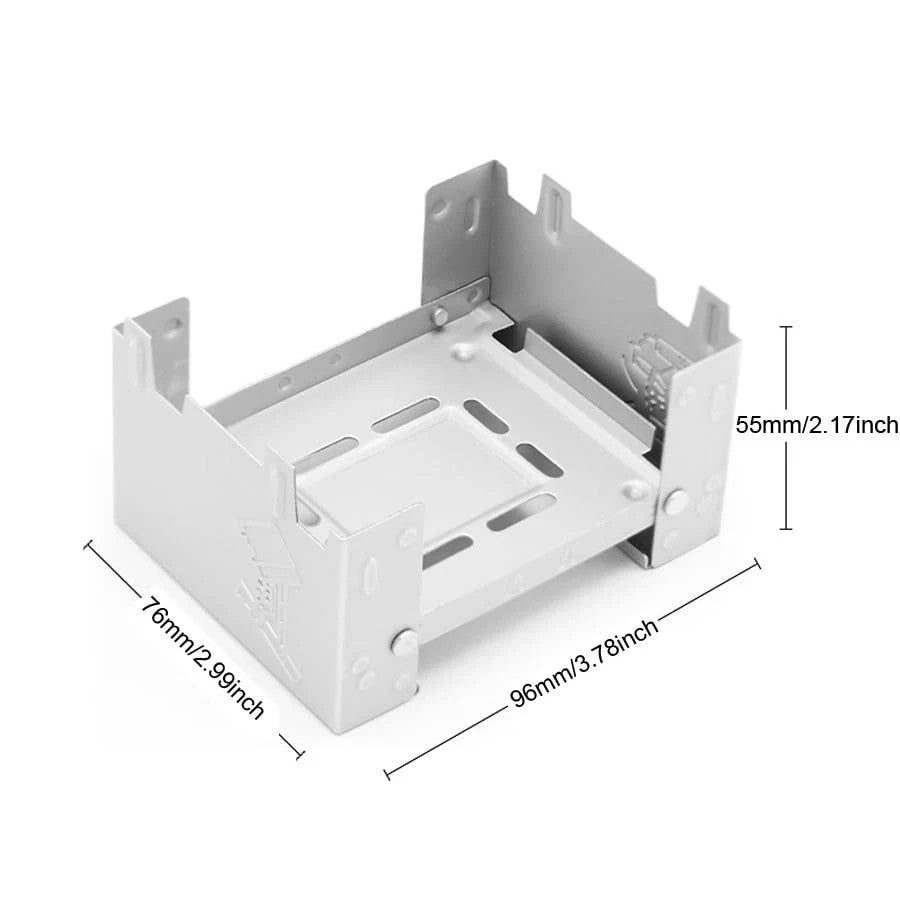 Portable Mini Foldable Solid Fuel Stove for Camping and Hiking