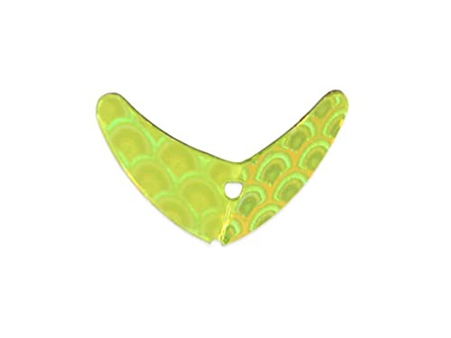 Fishing Blade Lures 1.1 Inch Chartreuse Scale 5 Pack - Walleye & Tournament Baits