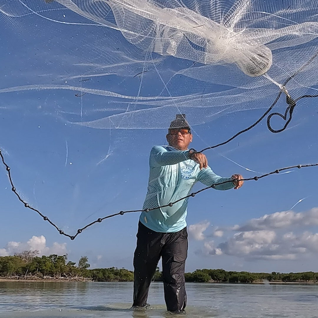 3/8" Mesh Cast Nets for Florida Keys Fishing - Custom Built for Bait Catching