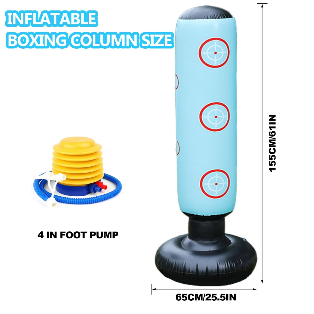 Inflatable Freestanding Punching Bag for Kids & Adults Heavy Duty Boxing Equipment