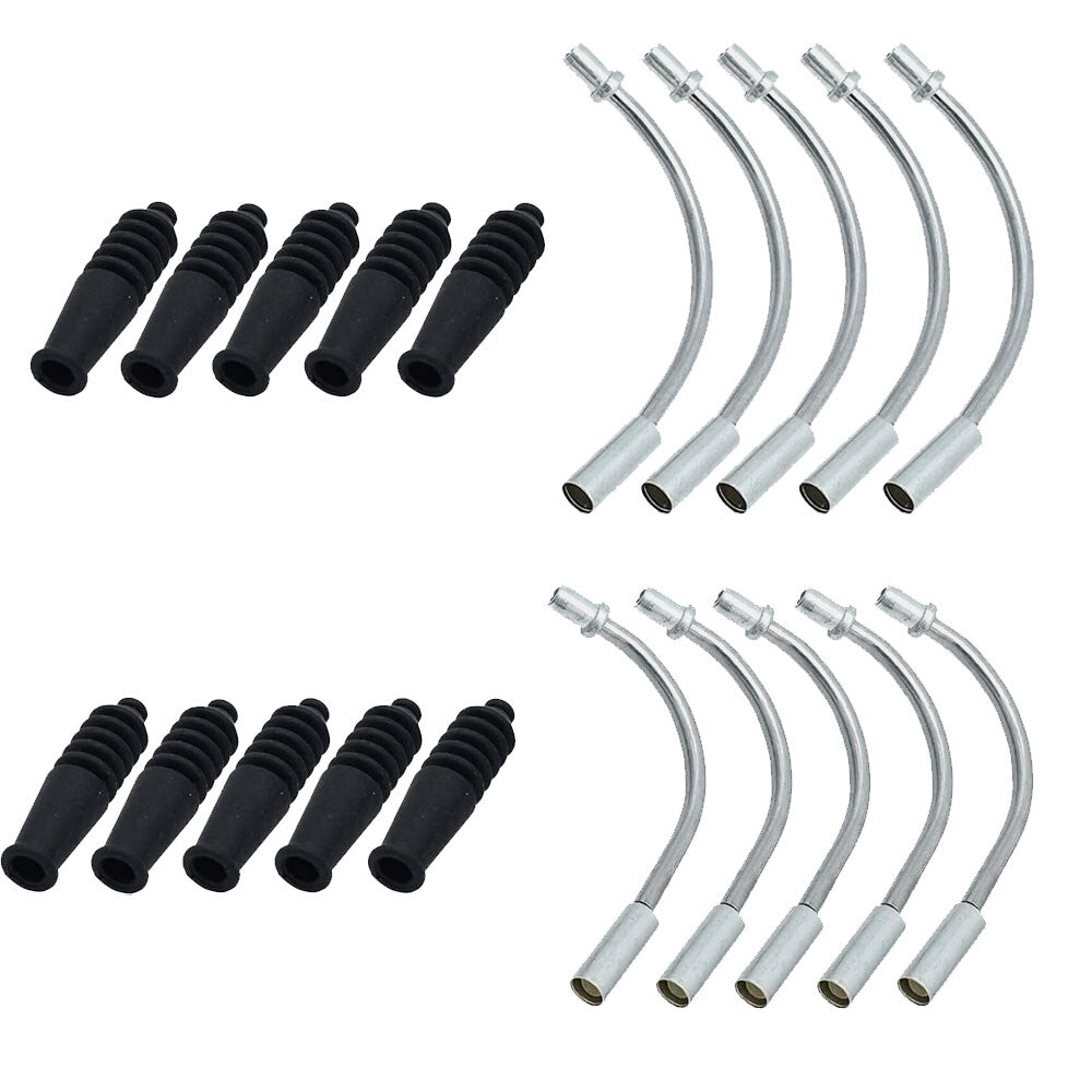 Bike V Brake Noodle Cable Guide Pipe Rubber Boots Set for Bicycle