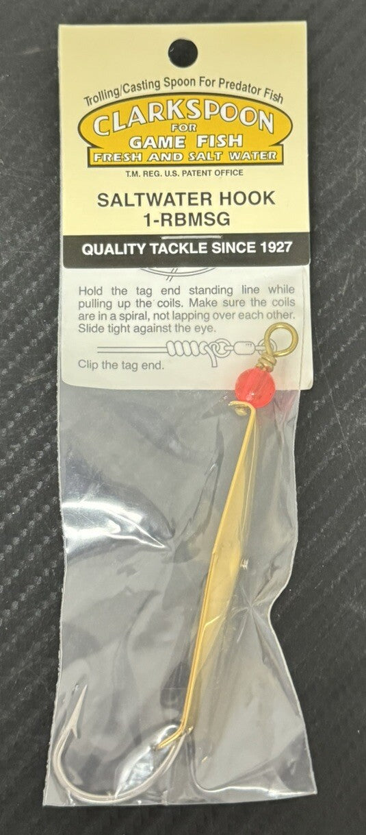 Saltwater Fishing Spoon with Gold Plating and 3-Inch Blade - Size 1