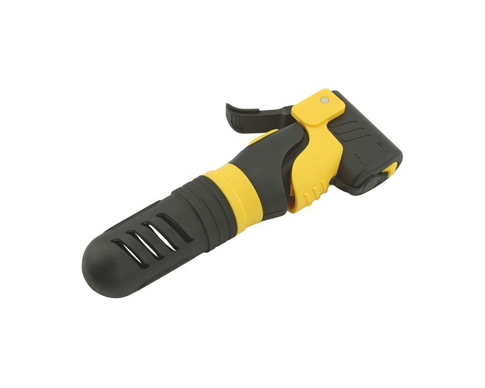 CO2 Bicycle Tire Inflator Regulator - Compact 6-Inch Universal Pump Black Yellow