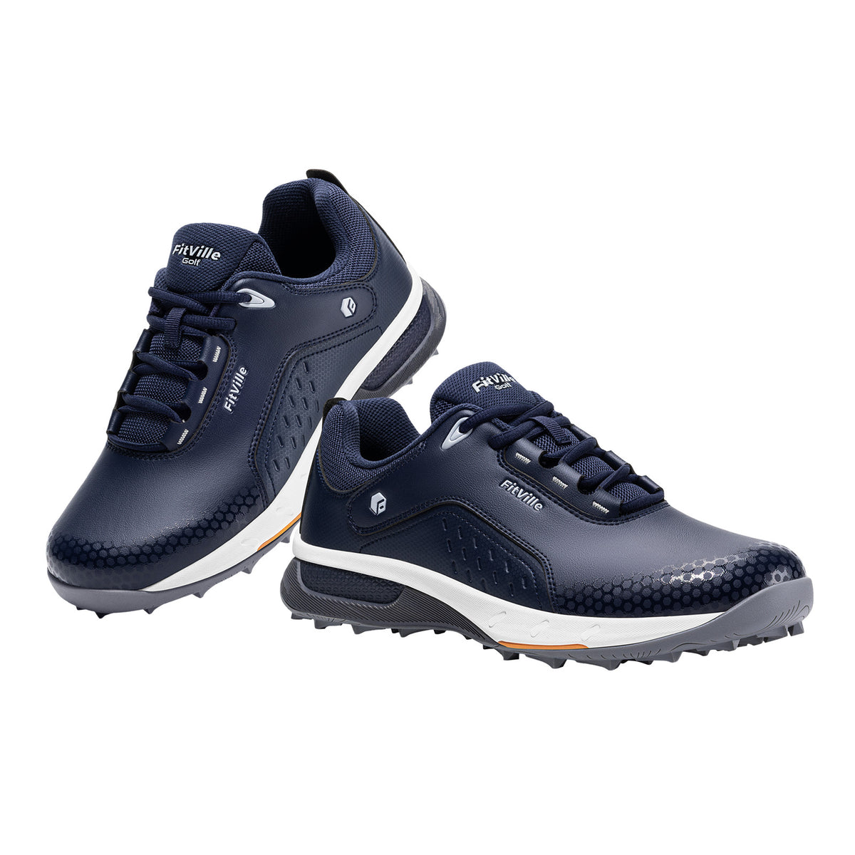 Wide Fit Men's Spikeless Water Resistant Golf Shoes - Lightweight & Comfortable