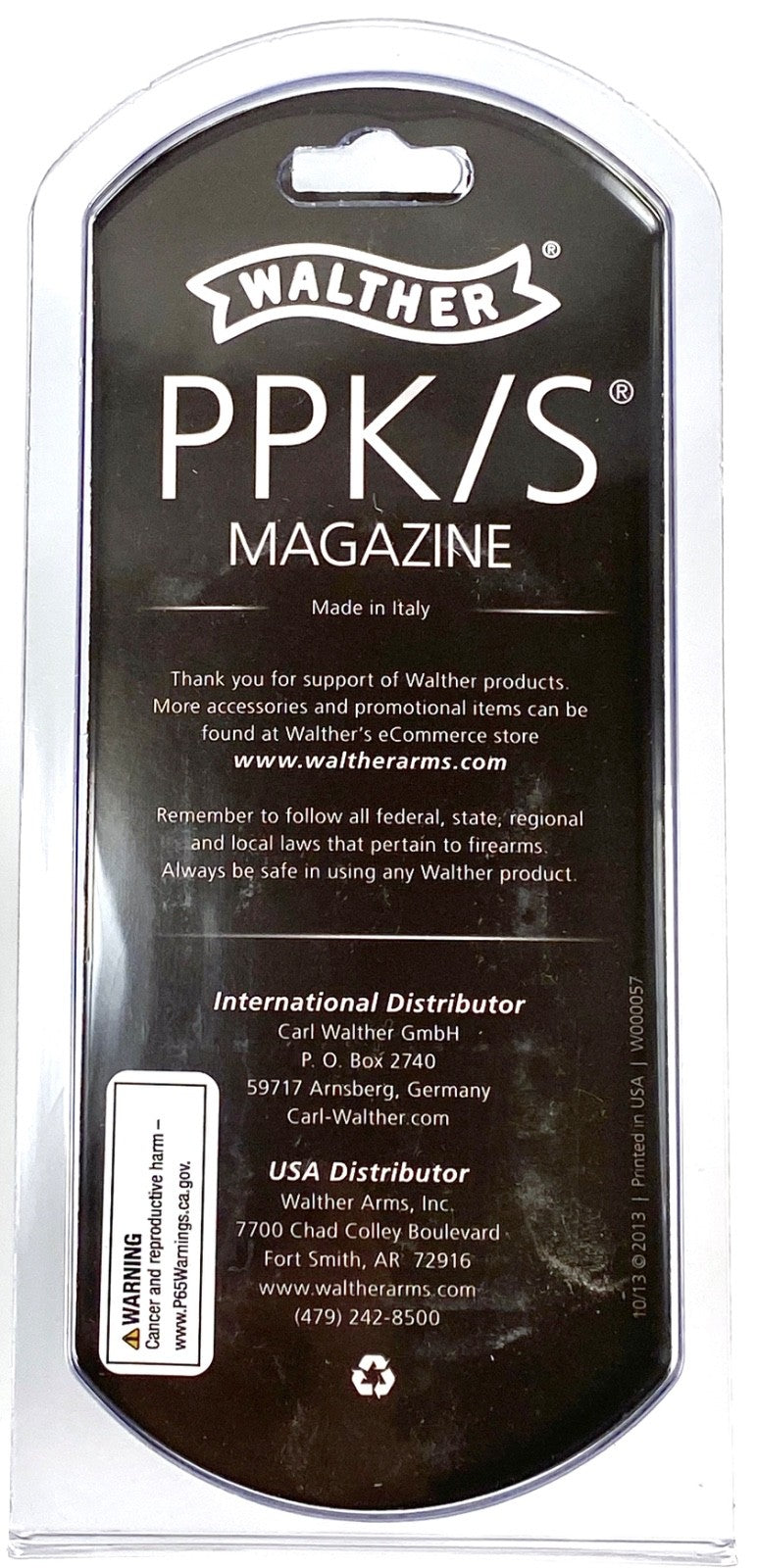 Walther PPK/S .380 ACP Nickel Magazine 7 Rounds with Finger Rest - 2 Pack