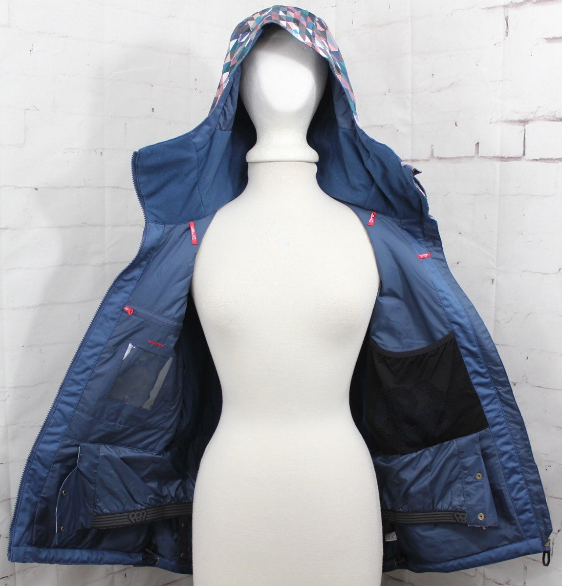 686 Athena Women's Insulated Snow Jacket Vintage Navy Kaleidoscope XS