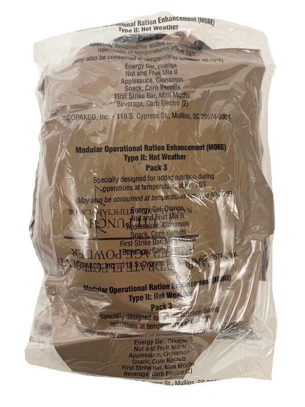Hot Weather Military Food Ration Case - 24 High-Calorie Meals