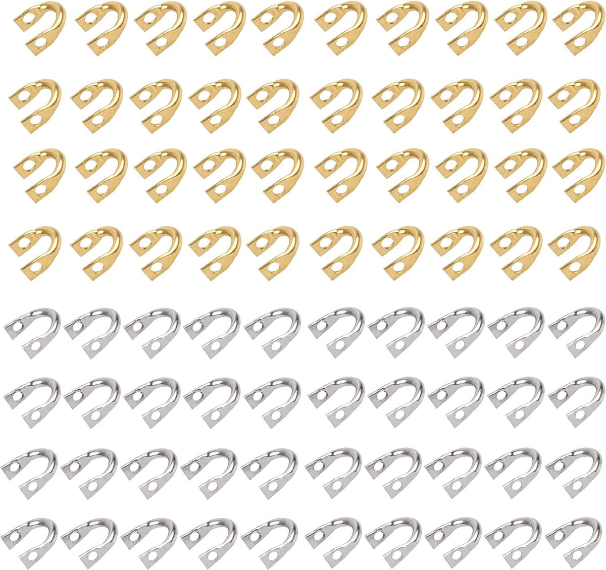 200pcs Brass U-Shaped Fishing Spinner Clevis for DIY Lures - Saltwater & Freshwater