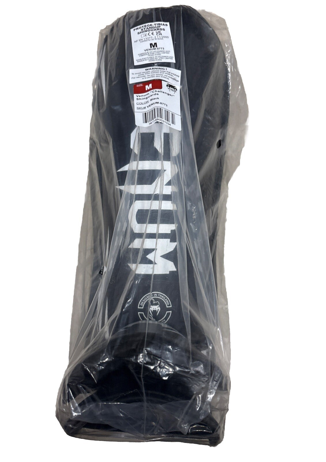 Kids Boxing Shin Guards - Medium Black & White Martial Arts Protective Gear