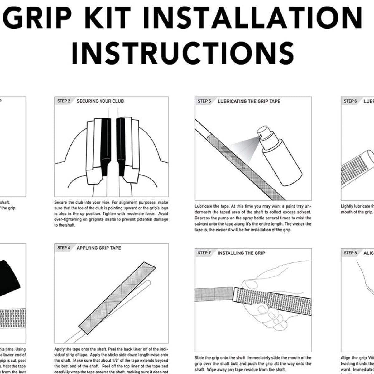 Midsize Golf Grips 13 Pack - Velour Black Non-Slip Tacky Feel