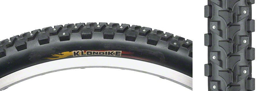 26 x 1.95 Inch Winter Studded Bicycle Tire - Clincher, Wire Bead, Black