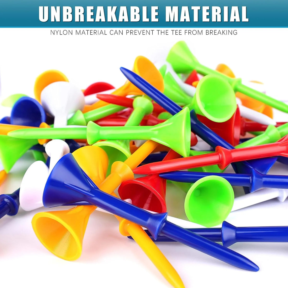 3-1/4-Inch Plastic Golf Tees Set - Durable & Stable Golf Accessories