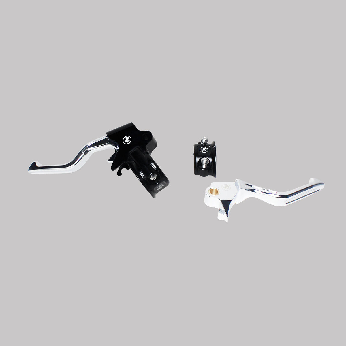 Chrome Clutch Brake Control Levers Kit for Harley Dyna 96-17, Softail, Touring