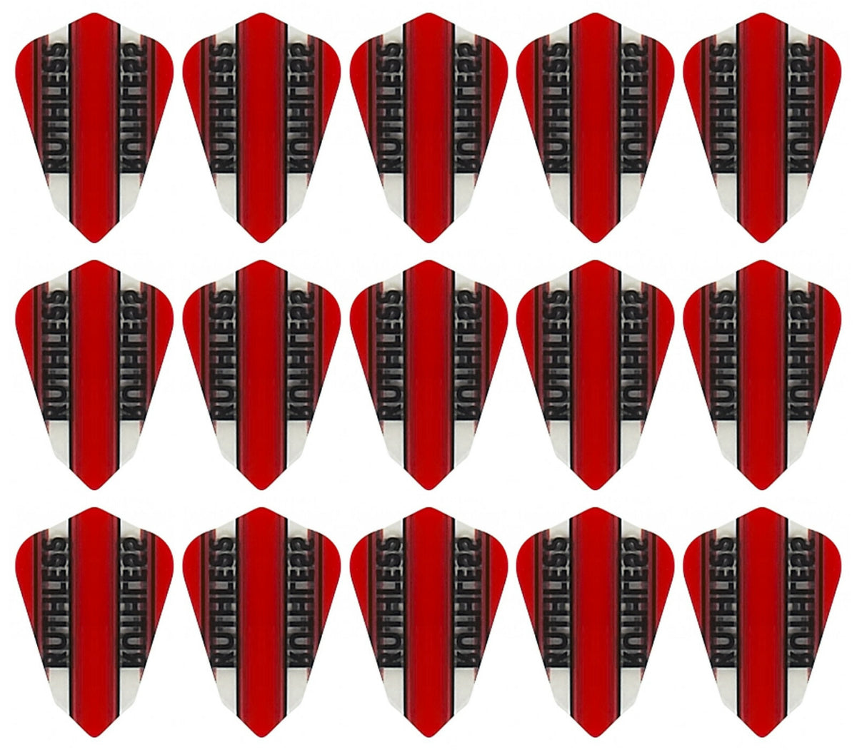 Ruthless Fantail Dart Flights 100 Micron, 5 Sets - Red