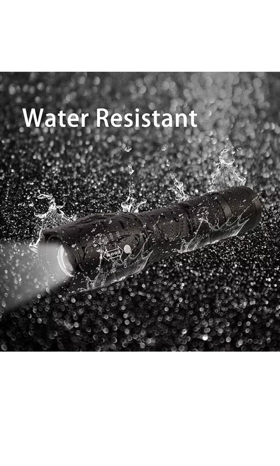 Super Bright Tactical LED Flashlight with Zoom and Safety Modes
