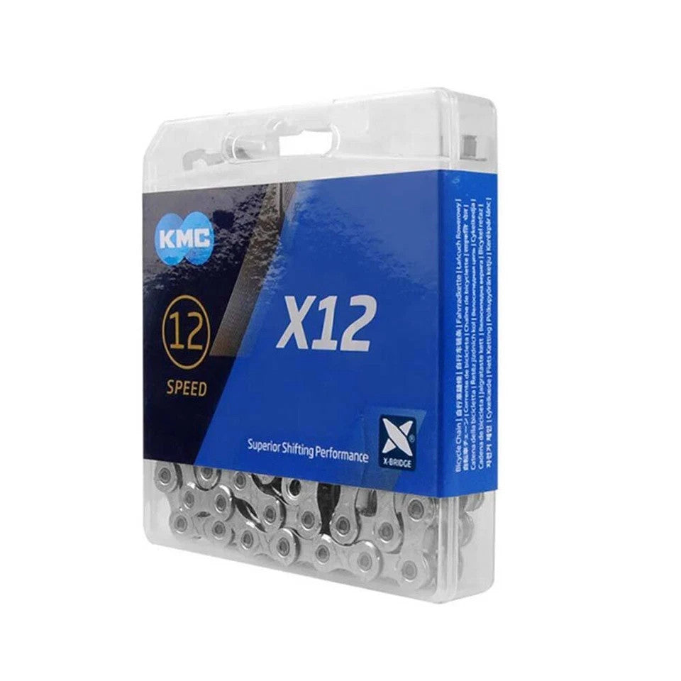 12-Speed Bicycle Chain 126 Links Silver Compatible with SRAM Shimano Campy