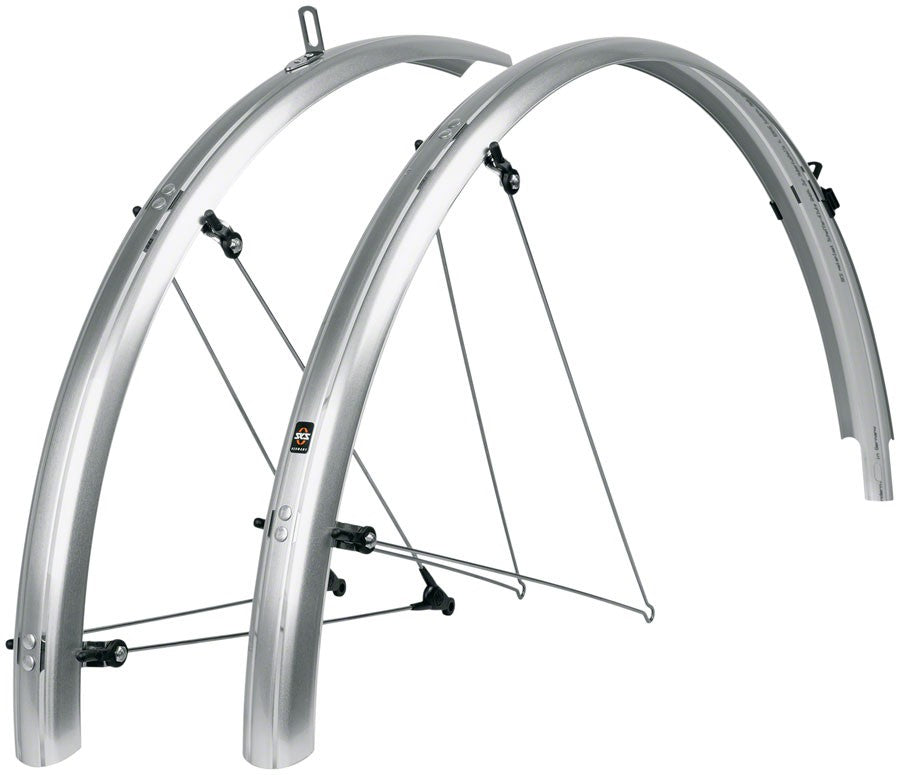 Full Coverage Aluminum Bicycle Fenders Set for 700c Wheels - 45mm Width