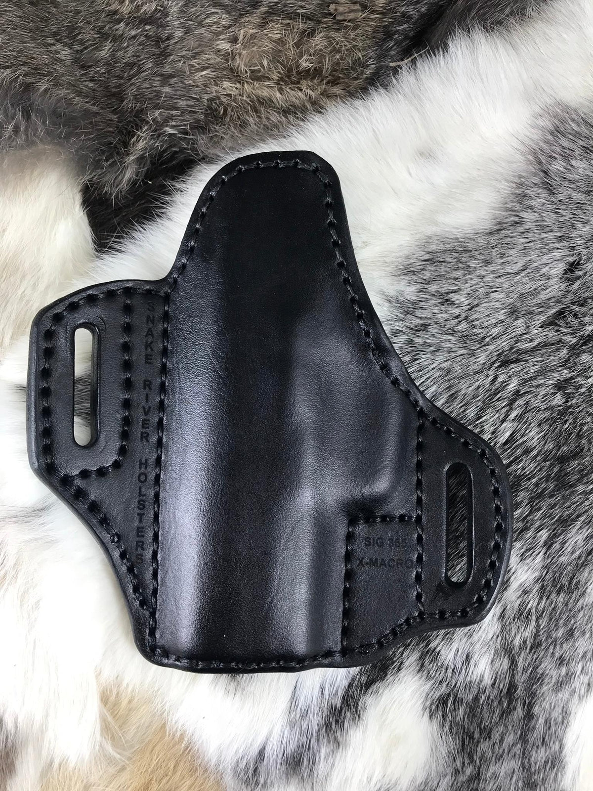 Leather Pancake Style Holster for Sig Sauer P365 X-Macro - Handmade OWB Carry