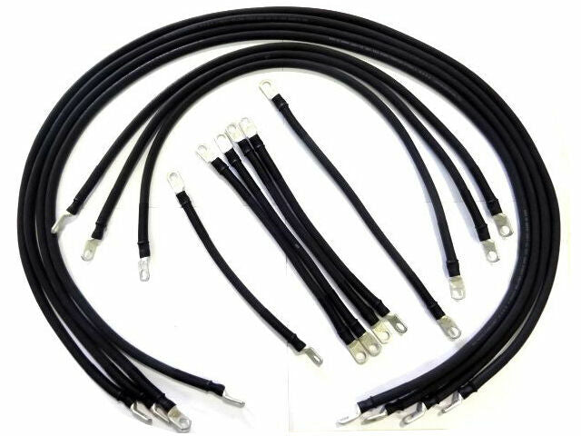 Heavy Duty 2 AWG Golf Cart Battery Cable Set 13 pcs U.S.A Made - Multiple Braid Colors
