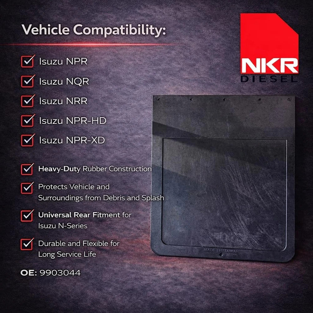 Rear Wheel Mud Flap for Isuzu NPR NRR NQR HD XD - Heavy Duty Truck Splash Guard