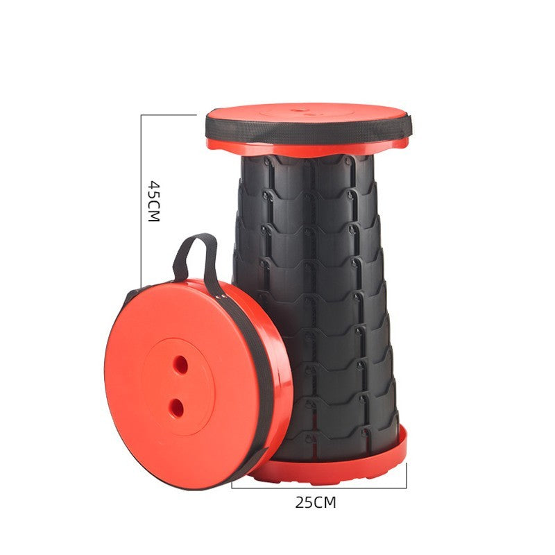 2-Pack Collapsible Camping Stools - Portable Outdoor Seating, 400LBS Load Capacity, Blue and Red