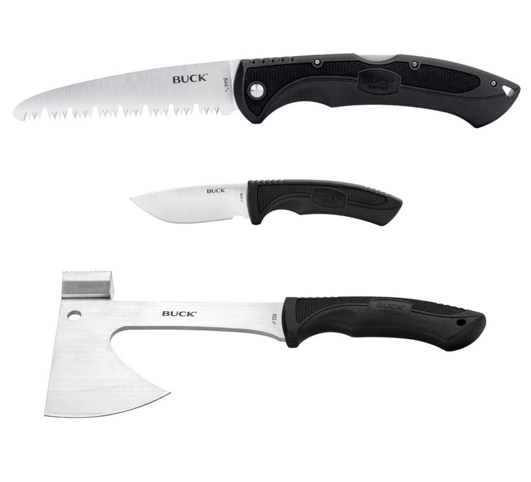 Buck Camping Knife and Saw Kit with Sheaths - Outdoor Wilderness Tools